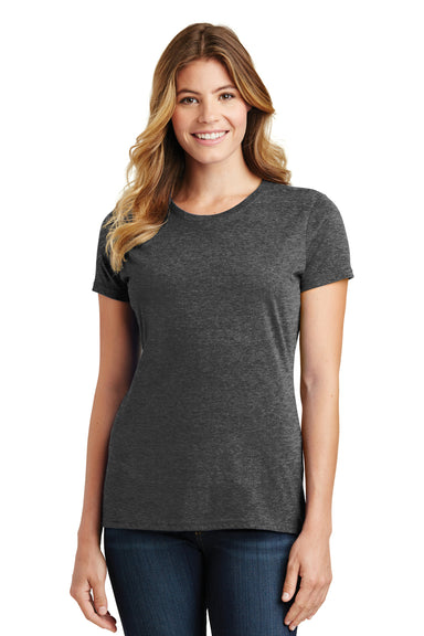 Port & Company LPC450 Womens Fan Favorite Short Sleeve Crewneck T-Shirt Heather Dark Grey Front