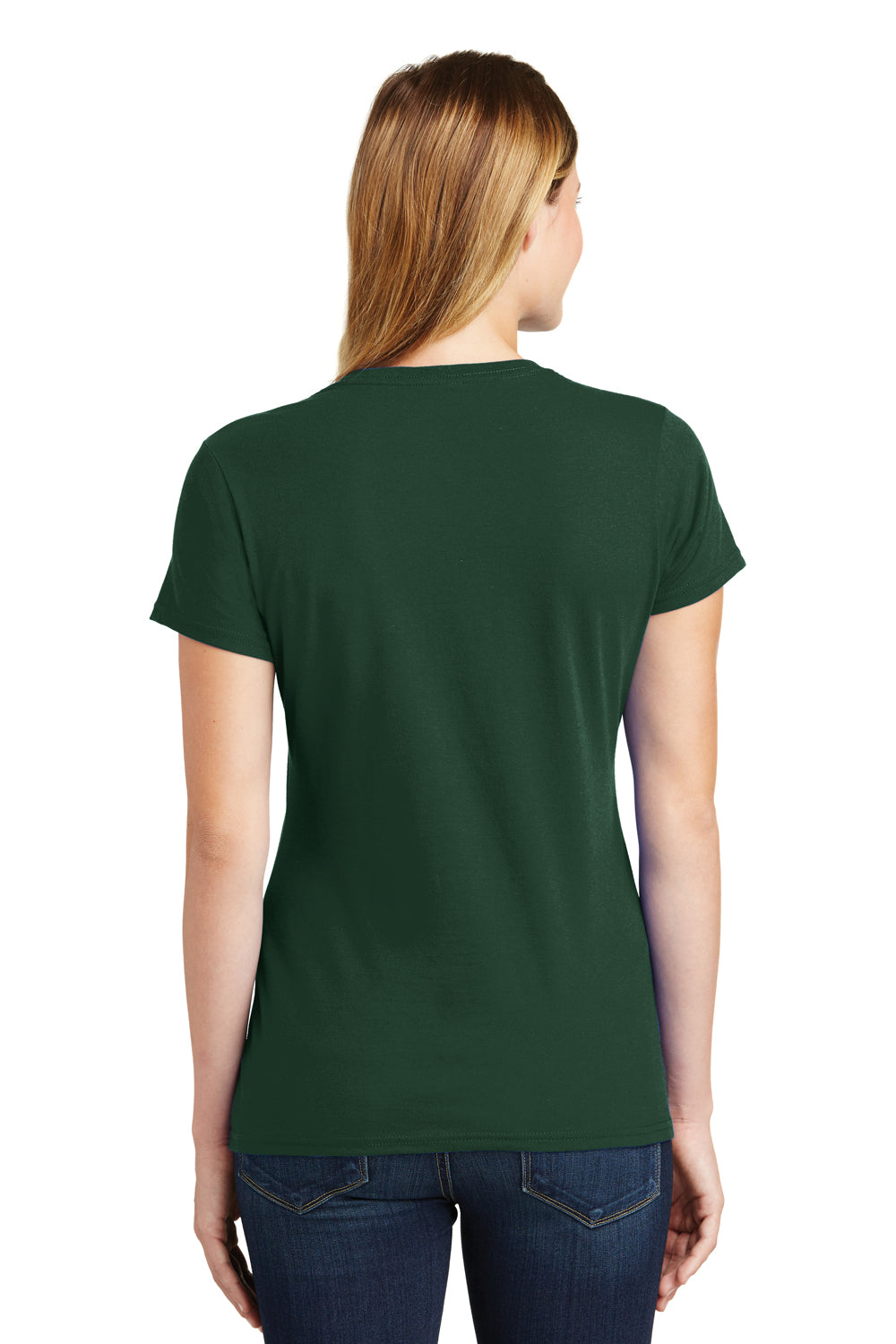 Port & Company LPC450 Womens Fan Favorite Short Sleeve Crewneck T-Shirt Forest Green Back