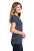 Port & Company LPC450 Womens Fan Favorite Short Sleeve Crewneck T-Shirt Heather Navy Blue Side