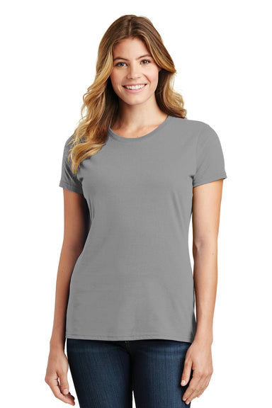 Port & Company LPC450 Womens Fan Favorite Short Sleeve Crewneck T-Shirt Medium Grey Front