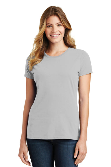 Port & Company LPC450 Womens Fan Favorite Short Sleeve Crewneck T-Shirt Silver Grey Front