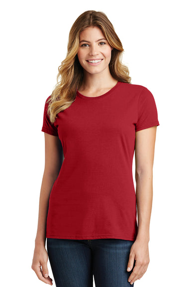 Port & Company LPC450 Womens Fan Favorite Short Sleeve Crewneck T-Shirt Cardinal Red Front