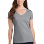 Port & Company Womens Fan Favorite Short Sleeve V-Neck T-Shirt - Heather Grey