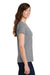 Port & Company LPC450V Womens Fan Favorite Short Sleeve V-Neck T-Shirt Heather Grey Side