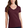 Port & Company Womens Fan Favorite Short Sleeve V-Neck T-Shirt - Athletic Maroon