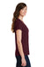 Port & Company LPC450V Womens Fan Favorite Short Sleeve V-Neck T-Shirt Maroon Side