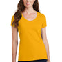Port & Company Womens Fan Favorite Short Sleeve V-Neck T-Shirt - Bright Gold