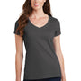 Port & Company Womens Fan Favorite Short Sleeve V-Neck T-Shirt - Charcoal Grey