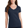 Port & Company Womens Fan Favorite Short Sleeve V-Neck T-Shirt - Deep Navy Blue
