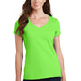 Port & Company Womens Fan Favorite Short Sleeve V-Neck T-Shirt - Flash Green - Closeout