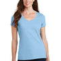 Port & Company Womens Fan Favorite Short Sleeve V-Neck T-Shirt - Light Blue