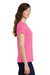 Port & Company LPC450V Womens Fan Favorite Short Sleeve V-Neck T-Shirt Pink Side