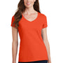 Port & Company Womens Fan Favorite Short Sleeve V-Neck T-Shirt - Orange