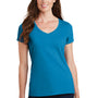 Port & Company Womens Fan Favorite Short Sleeve V-Neck T-Shirt - Sapphire Blue