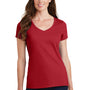 Port & Company Womens Fan Favorite Short Sleeve V-Neck T-Shirt - Team Cardinal Red