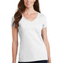 Port & Company Womens Fan Favorite Short Sleeve V-Neck T-Shirt - White
