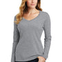Port & Company Womens Fan Favorite Long Sleeve V-Neck T-Shirt - Heather Grey