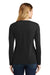 Port & Company LPC450VLS Womens Fan Favorite Long Sleeve V-Neck T-Shirt Black Back