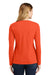 Port & Company LPC450VLS Womens Fan Favorite Long Sleeve V-Neck T-Shirt Orange Back