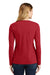 Port & Company LPC450VLS Womens Fan Favorite Long Sleeve V-Neck T-Shirt Cardinal Red Back