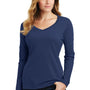 Port & Company Womens Fan Favorite Long Sleeve V-Neck T-Shirt - Team Navy Blue
