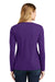 Port & Company LPC450VLS Womens Fan Favorite Long Sleeve V-Neck T-Shirt Purple Back