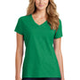 Port & Company Womens Fan Favorite Short Sleeve V-Neck T-Shirt - Heather Athletic Kelly Green