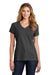 Port & Company LPC455V Womens Fan Favorite Short Sleeve V-Neck T-Shirt Heather Black Front