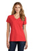 Port & Company LPC455V Womens Fan Favorite Short Sleeve V-Neck T-Shirt Heather Red Front