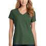 Port & Company Womens Fan Favorite Short Sleeve V-Neck T-Shirt - Heather Forest Green