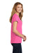Port & Company LPC455V Womens Fan Favorite Short Sleeve V-Neck T-Shirt Heather Pink Side