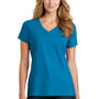 Port & Company Womens Fan Favorite Short Sleeve V-Neck T-Shirt - Heather Sapphire Blue