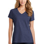 Port & Company Womens Fan Favorite Short Sleeve V-Neck T-Shirt - Heather Team Navy Blue
