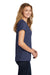 Port & Company LPC455V Womens Fan Favorite Short Sleeve V-Neck T-Shirt Heather Navy Blue Side