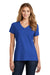 Port & Company LPC455V Womens Fan Favorite Short Sleeve V-Neck T-Shirt Heather Royal Blue Front