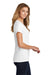 Port & Company LPC455V Womens Fan Favorite Short Sleeve V-Neck T-Shirt White Side