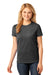 Port & Company LPC54 Womens Core Short Sleeve Crewneck T-Shirt Heather Dark Grey Front