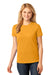 Port & Company LPC54 Womens Core Short Sleeve Crewneck T-Shirt Gold Front