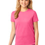Port & Company Womens Core Short Sleeve Crewneck T-Shirt - Neon Pink