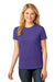 Port & Company LPC54 Womens Core Short Sleeve Crewneck T-Shirt Purple Front