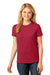 Port & Company LPC54 Womens Core Short Sleeve Crewneck T-Shirt Red Front