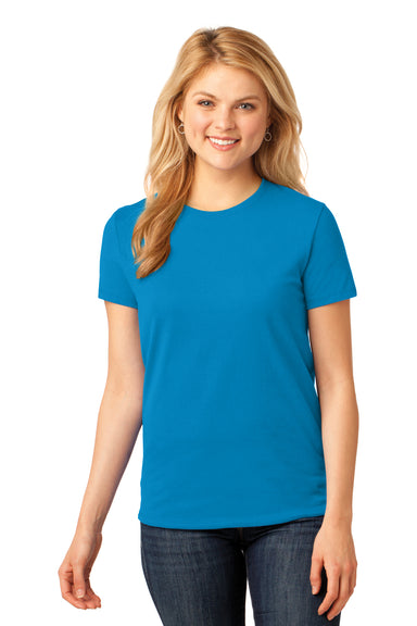 Port & Company LPC54 Womens Core Short Sleeve Crewneck T-Shirt Sapphire Blue Front