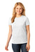 Port & Company LPC54 Womens Core Short Sleeve Crewneck T-Shirt White Front