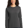 Port & Company Womens Core Long Sleeve Crewneck T-Shirt - Charcoal Grey