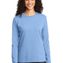 Port & Company Womens Core Long Sleeve Crewneck T-Shirt - Light Blue - Closeout