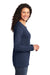 Port & Company LPC54LS Womens Core Long Sleeve Crewneck T-Shirt Navy Blue Side