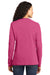 Port & Company LPC54LS Womens Core Long Sleeve Crewneck T-Shirt Sangria Pink Back