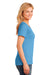 Port & Company LPC54V Womens Core Short Sleeve V-Neck T-Shirt Aqua Blue Side