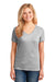 Port & Company LPC54V Womens Core Short Sleeve V-Neck T-Shirt Ash Grey Front