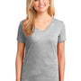 Port & Company Womens Core Short Sleeve V-Neck T-Shirt - Ash Grey